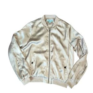 She + Sky lightweight silvery sheen fashion glam jacket size small